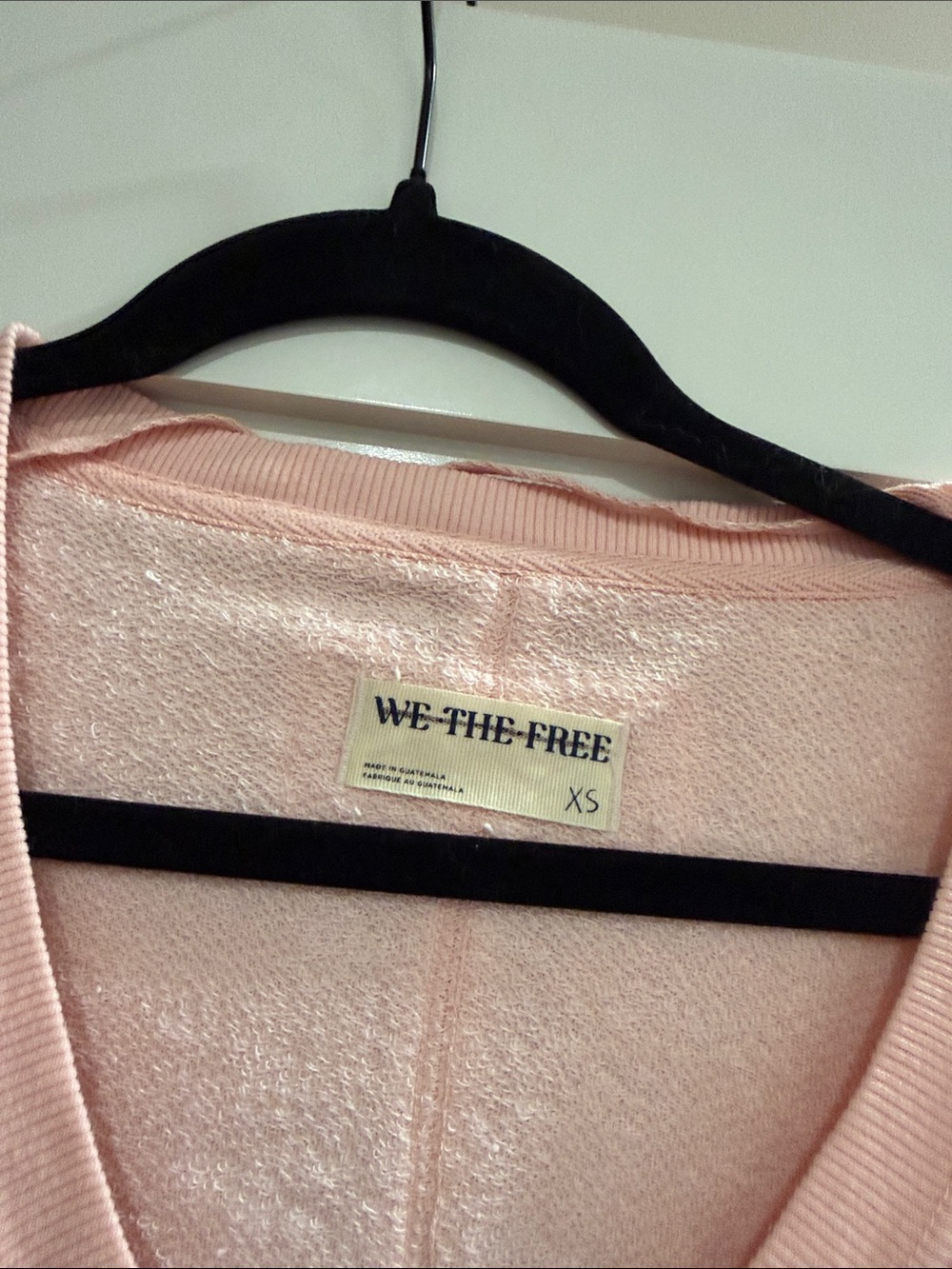 We The Free NWOT Light Pink V-Neck Oversized Pullover - Picture 2 of 4